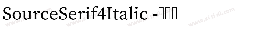 SourceSerif4Italic 字体转换 SourceSerif4Italic 字体转换
